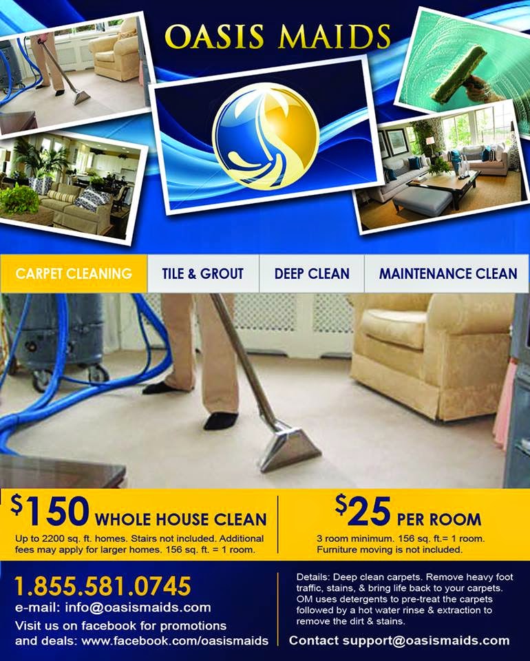 Importance of Carpet Cleaning and Specials From Oasis Maids